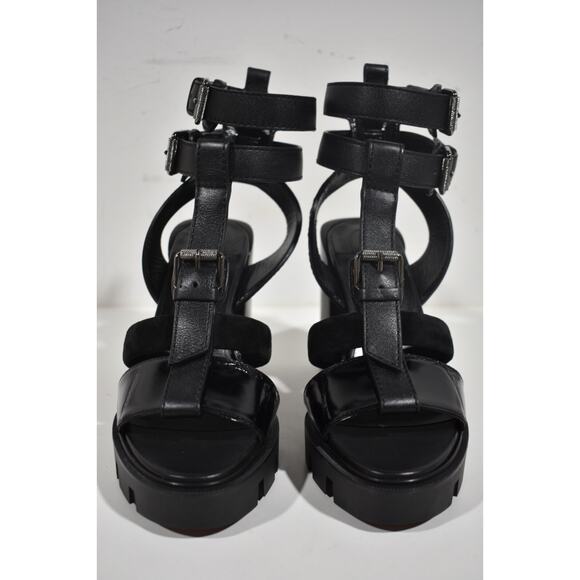 Christian Louboutin Rangerissima Lug 100 Black Platform Sandal Block Heel 40 - Picture 7 of 13